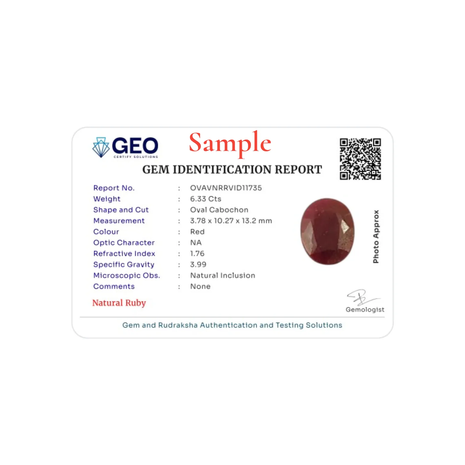 Natural Ruby - 2.34 Carat