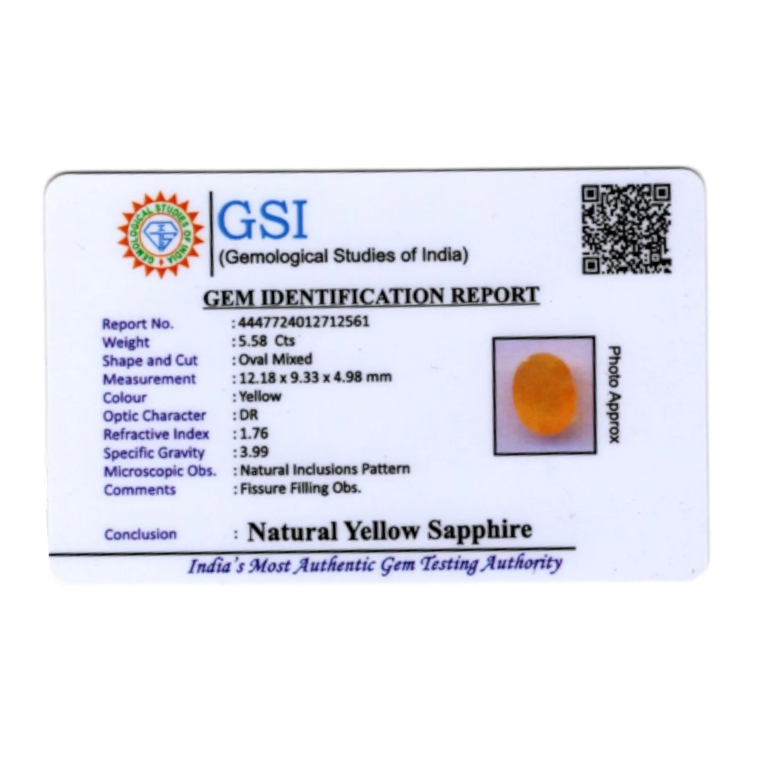 Yellow Sapphire - 5.58 Carat