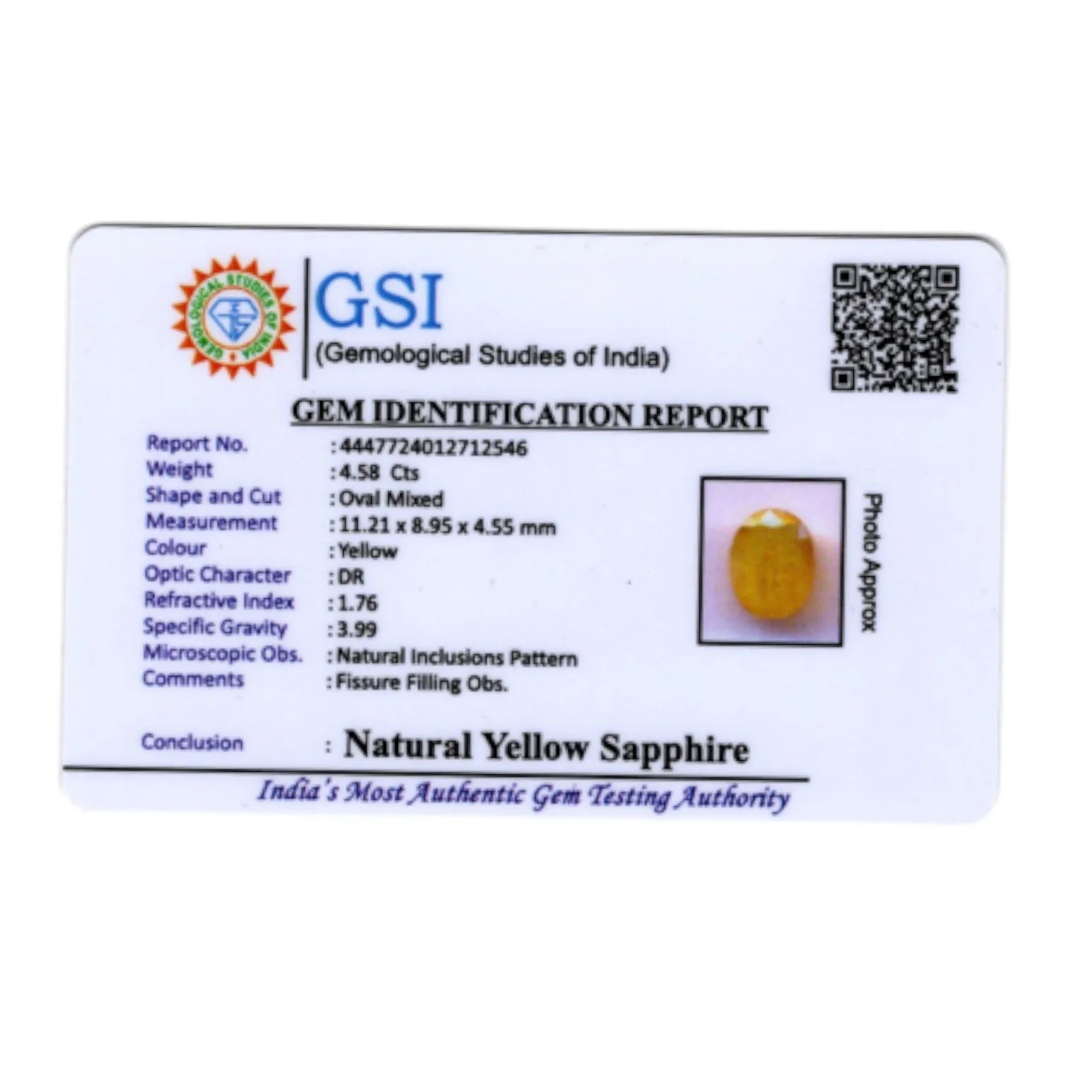 Yellow Sapphire - 4.58 Carat