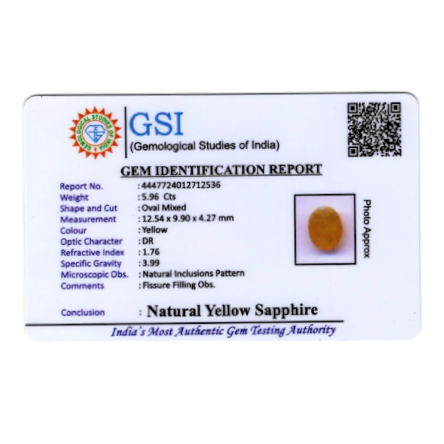 Yellow Sapphire - 5.96 Carat