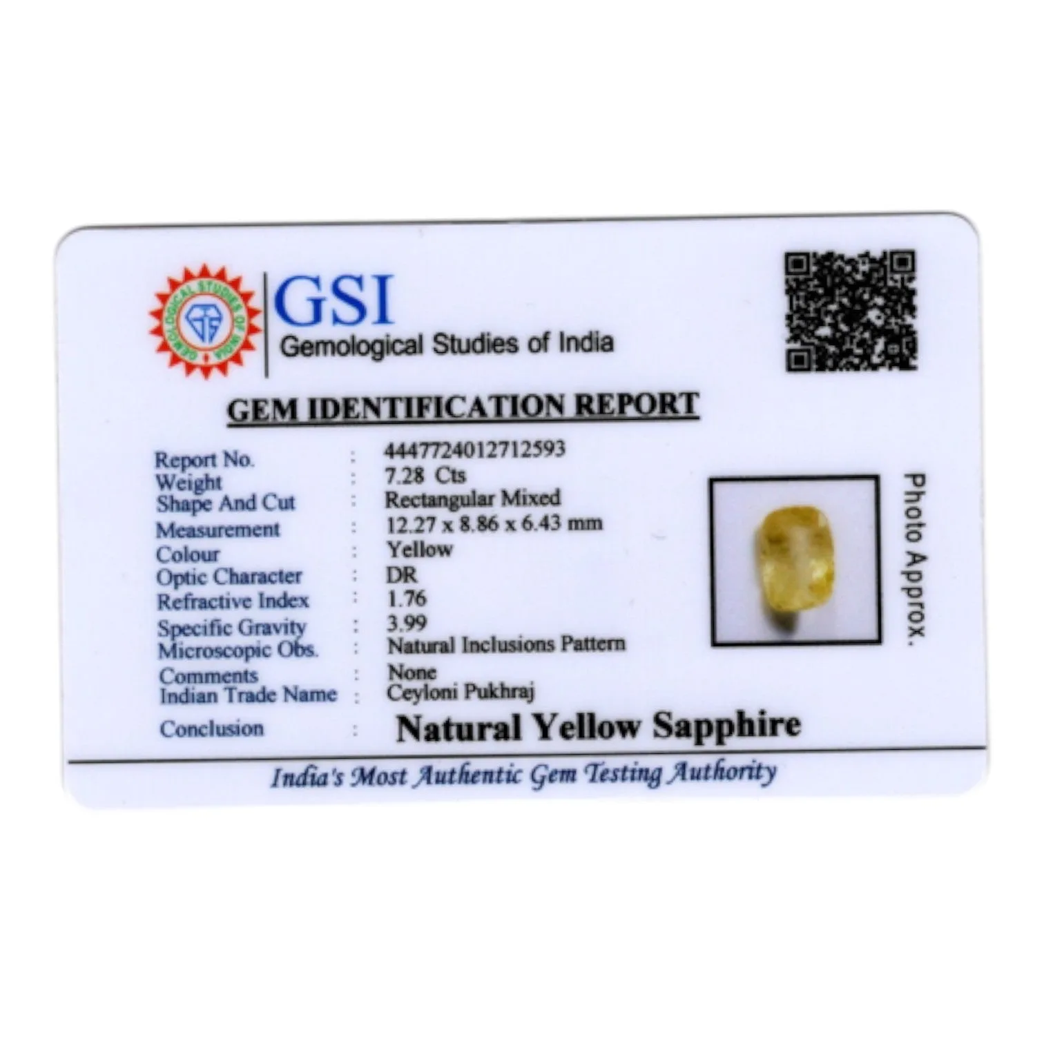 Yellow Sapphire - 7.28 Carat