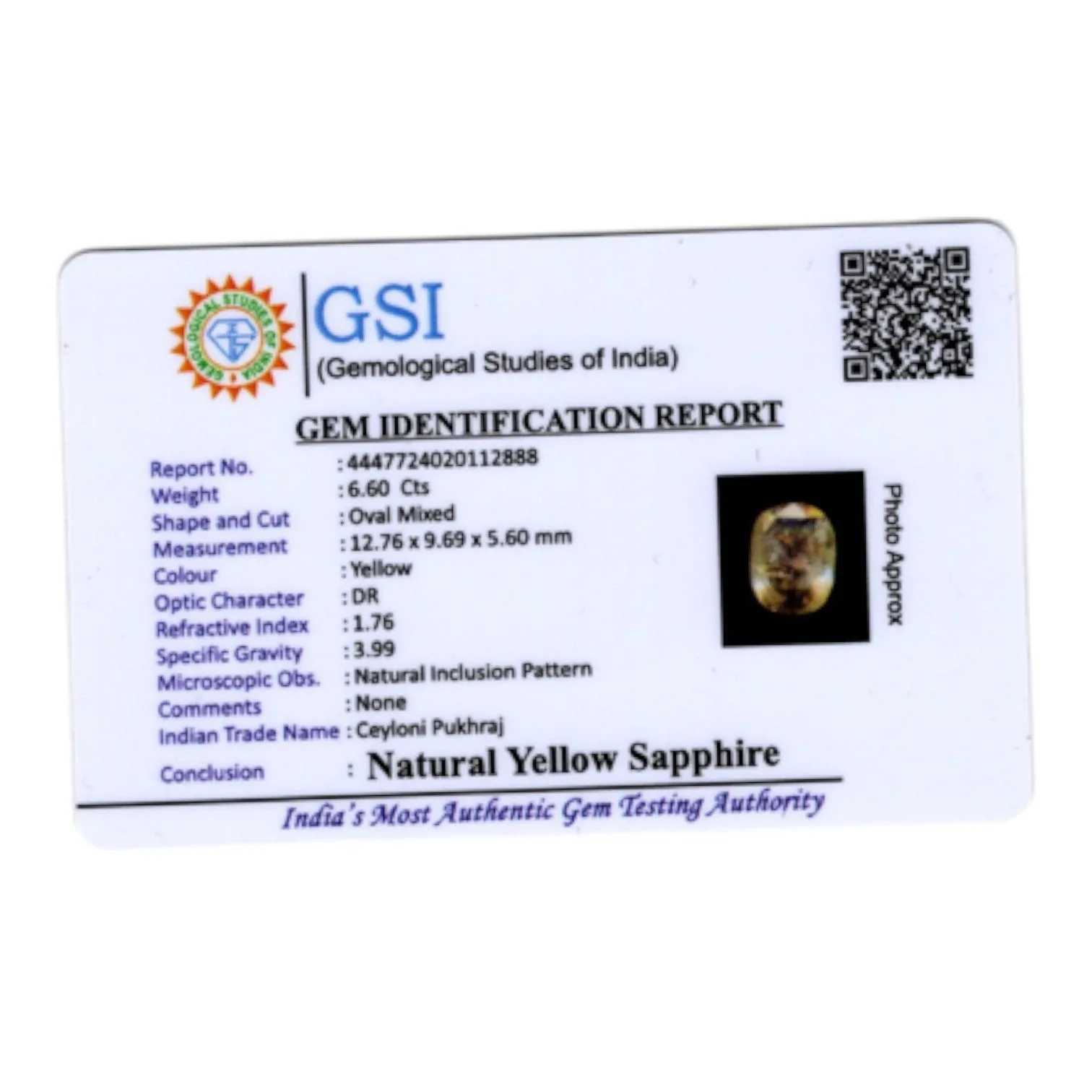 Yellow Sapphire - 6.6 Carat