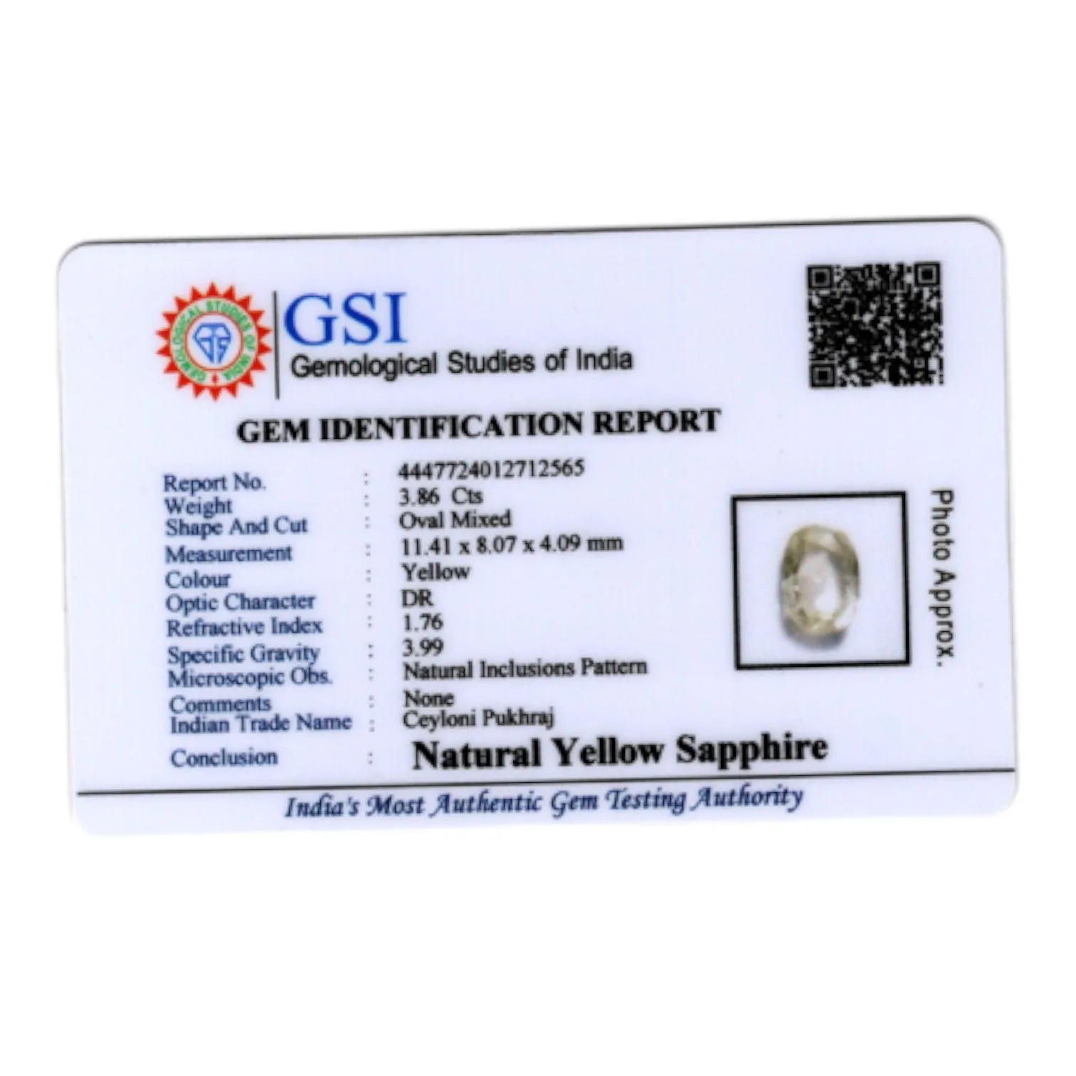 Yellow Sapphire - 3.86 Carat