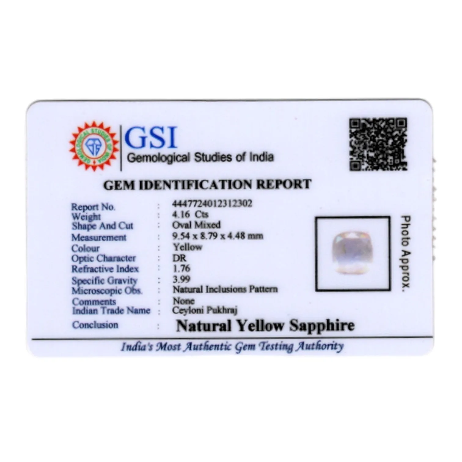 Yellow Sapphire - 4.16 Carat