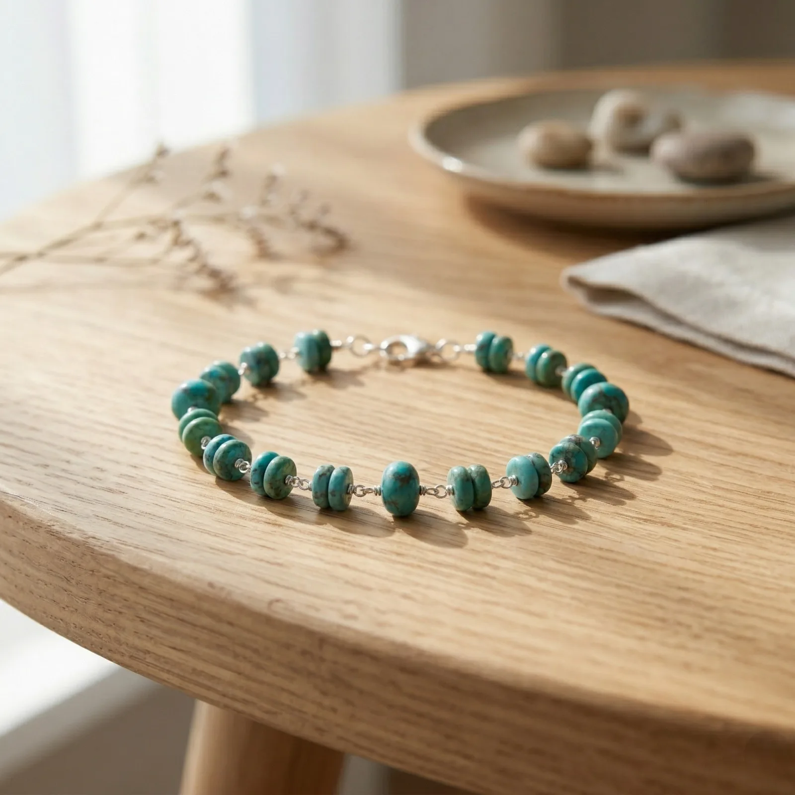 Iranian turquoise Bracelet ( 26 - 52 Carat )