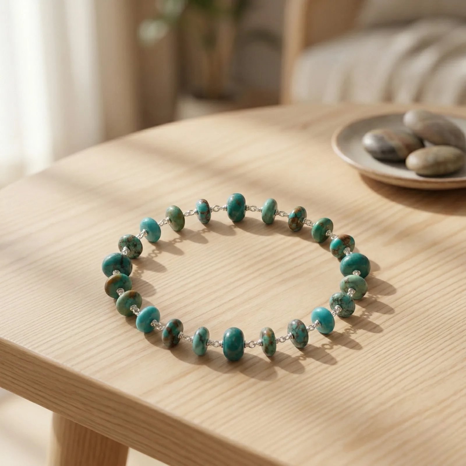 Iranian turquoise Bracelet ( 26 - 52 Carat )