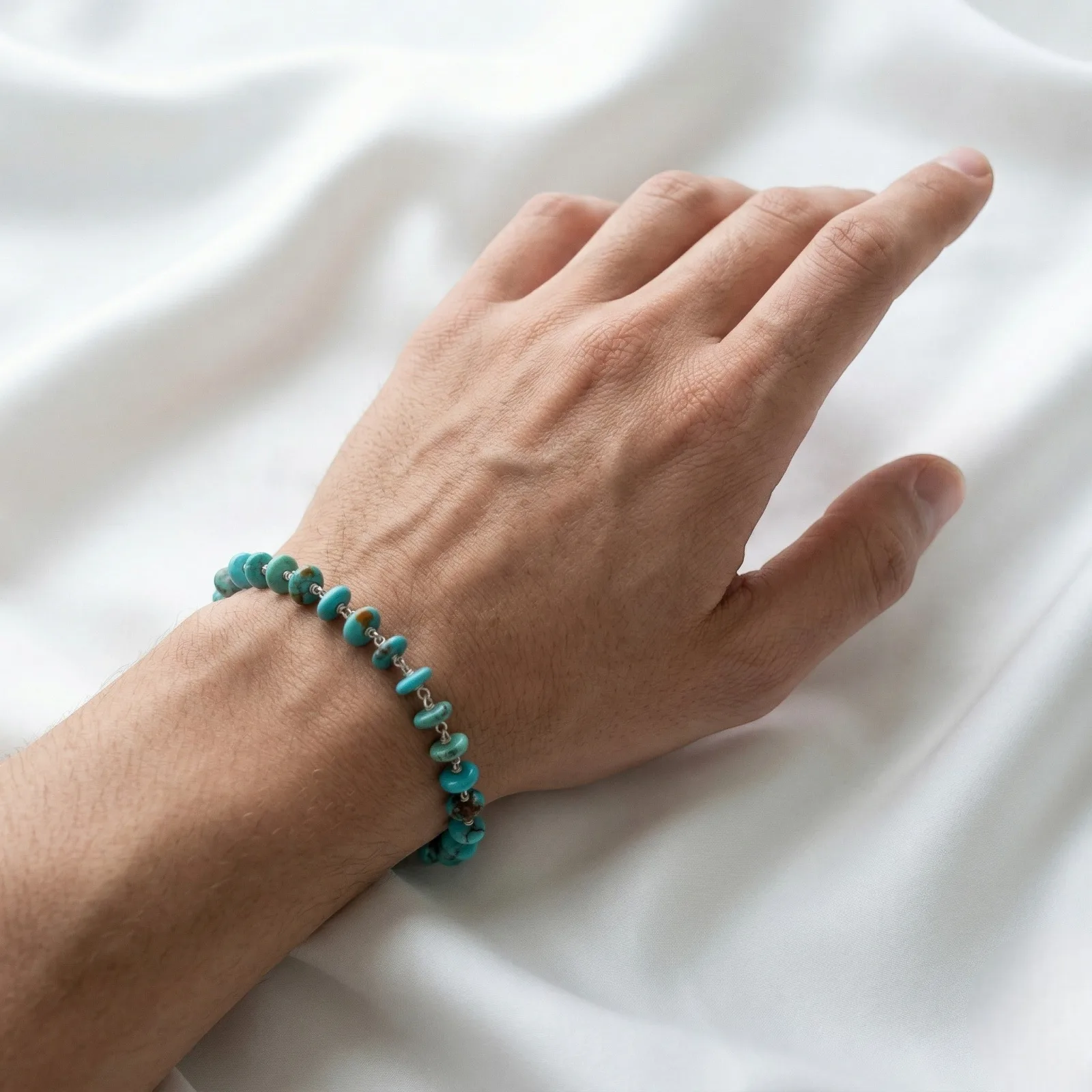 Iranian turquoise Bracelet ( 26 - 52 Carat )