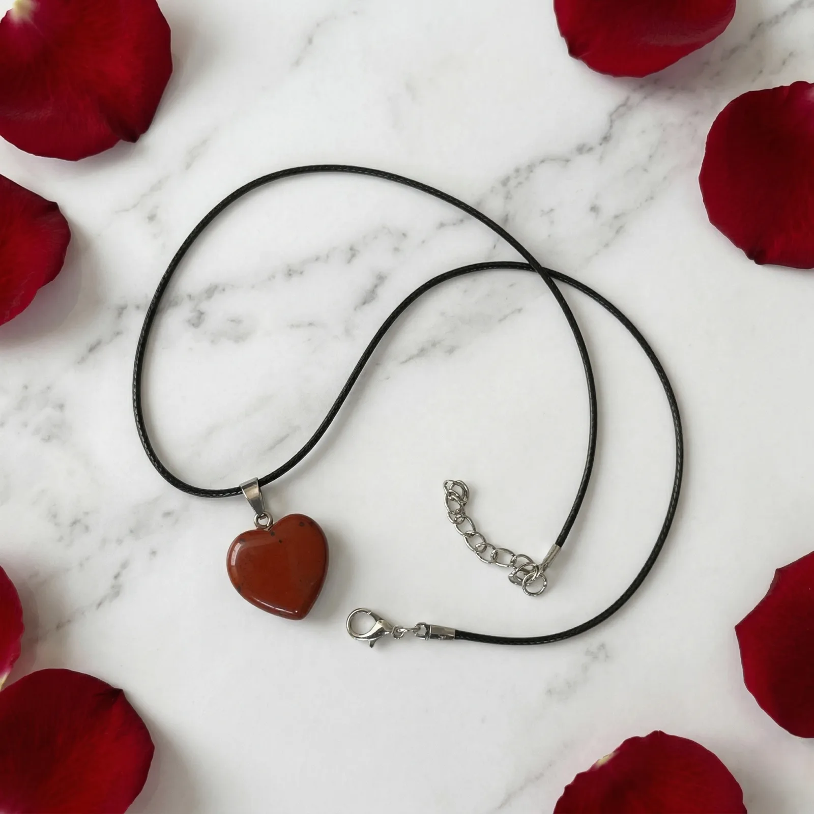 Red Jasper Heart Pendant