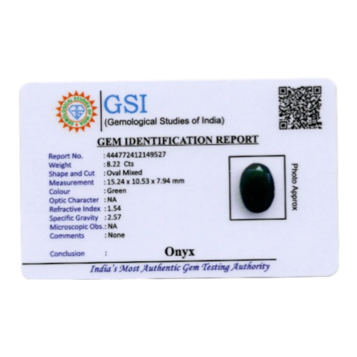 Green Onyx - 8.22 Carat