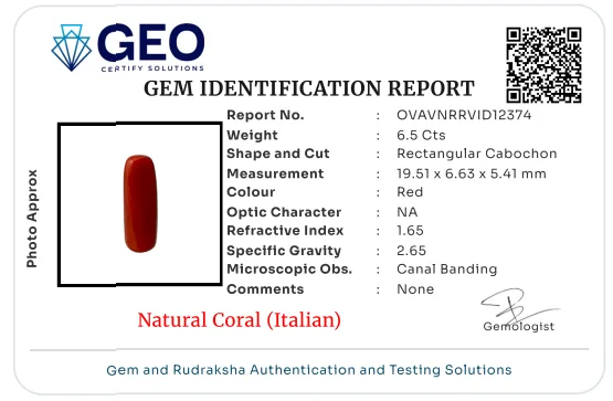 Natural Coral (Italian) - 6.5 Carat