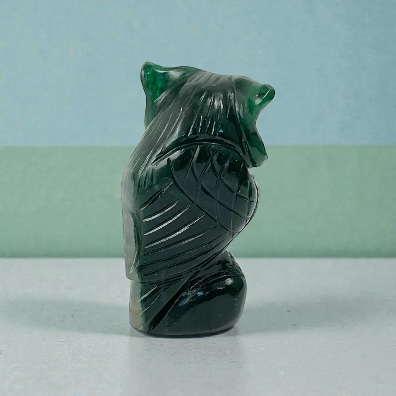Green Aventurine Owl
