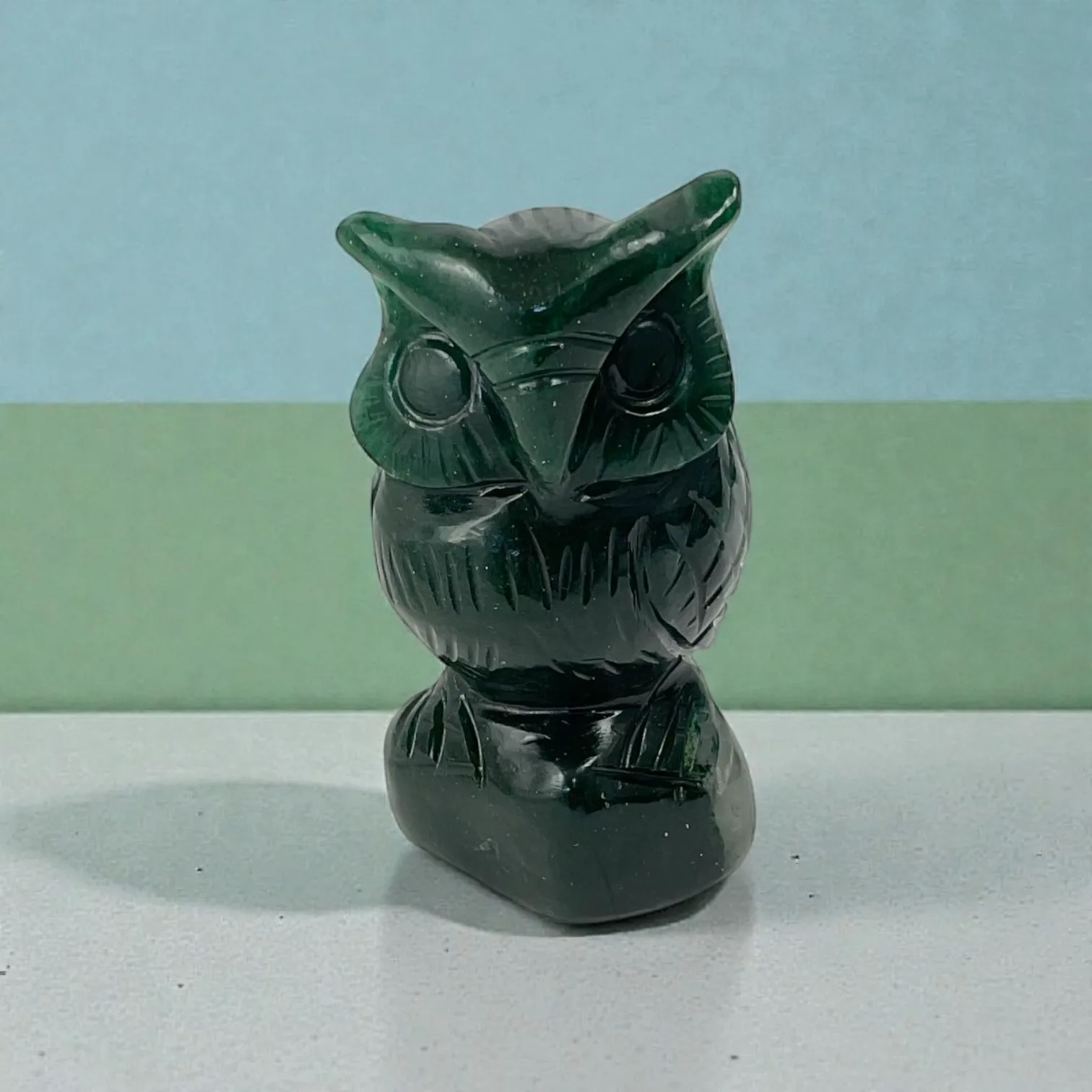 Green Aventurine Owl