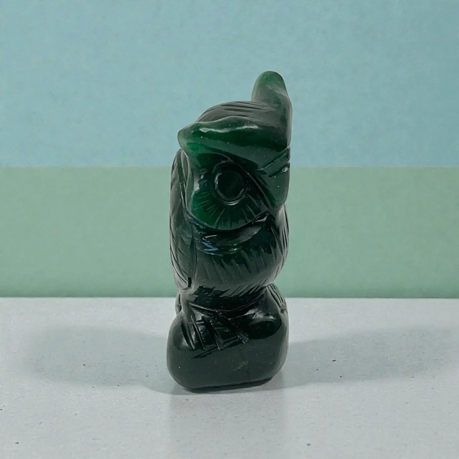 Green Aventurine Owl