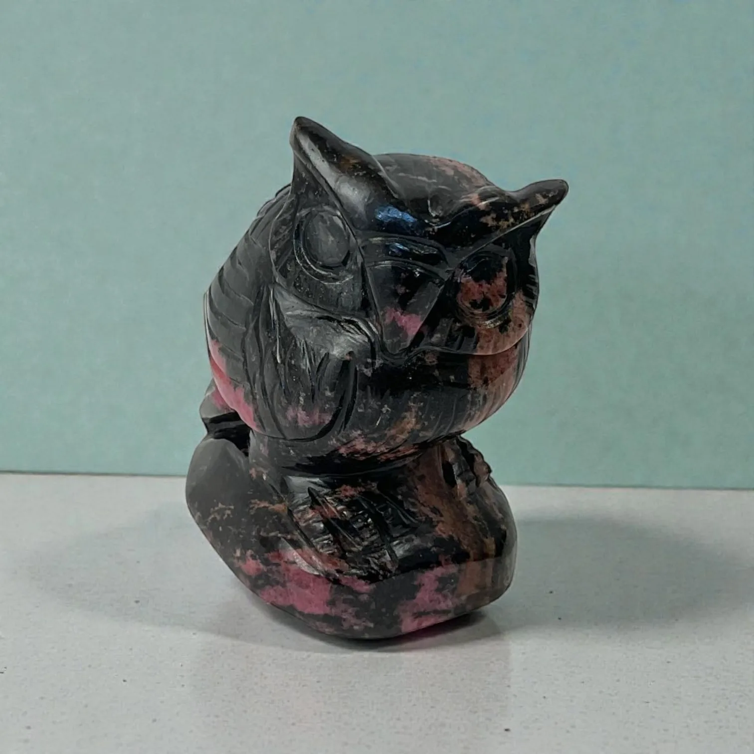 Rhodonite Owl