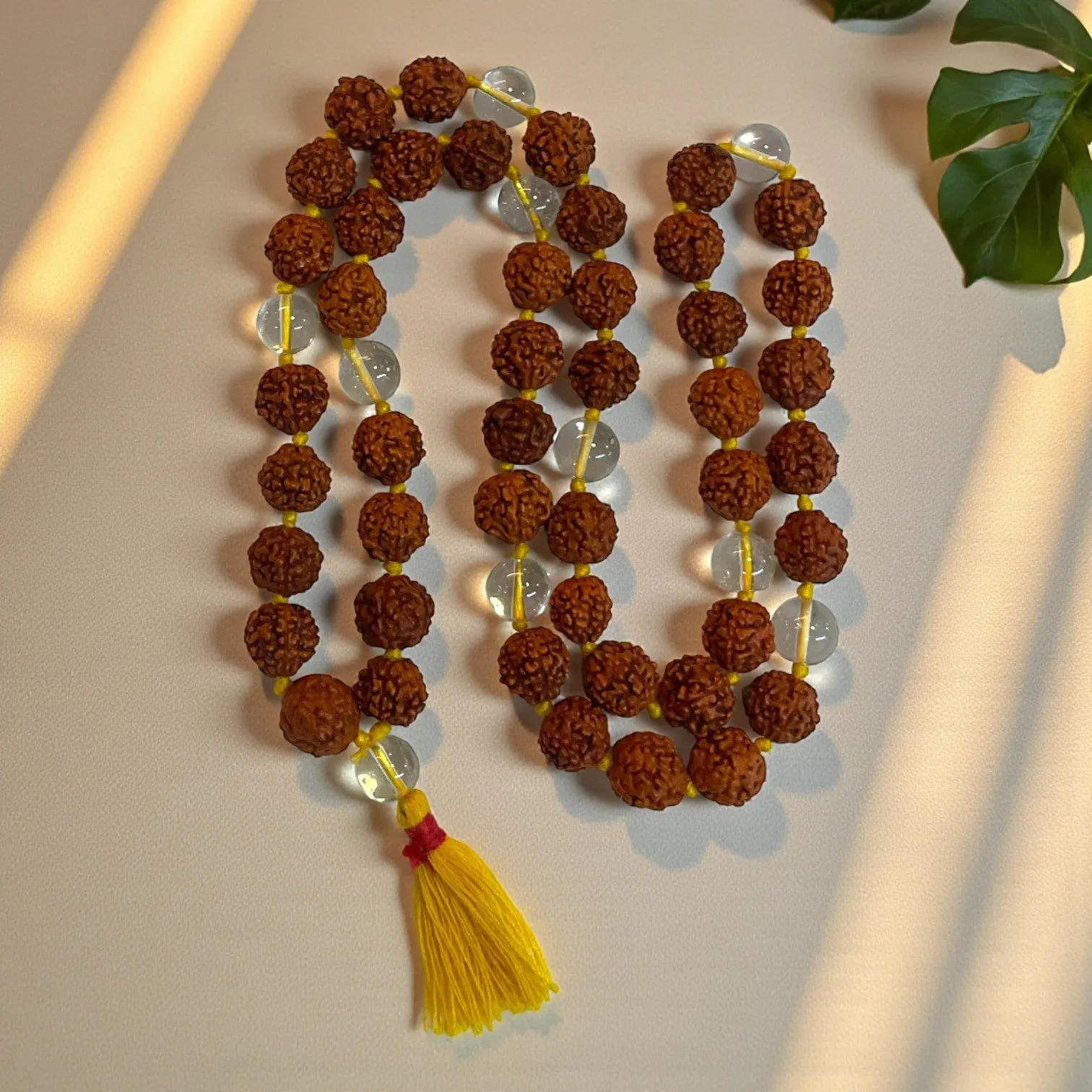 5 Mukhi Rudraksha + Sphatik Mala (54+1)