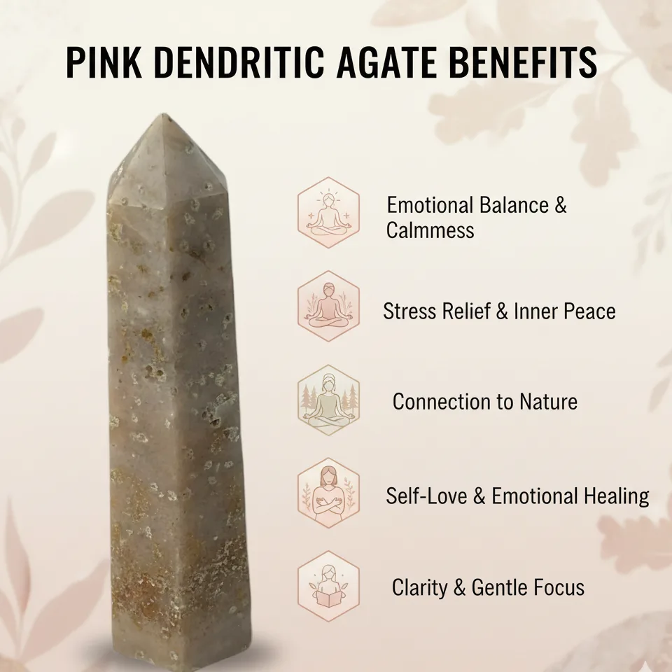 Pink Dendritic AGATE Pencil