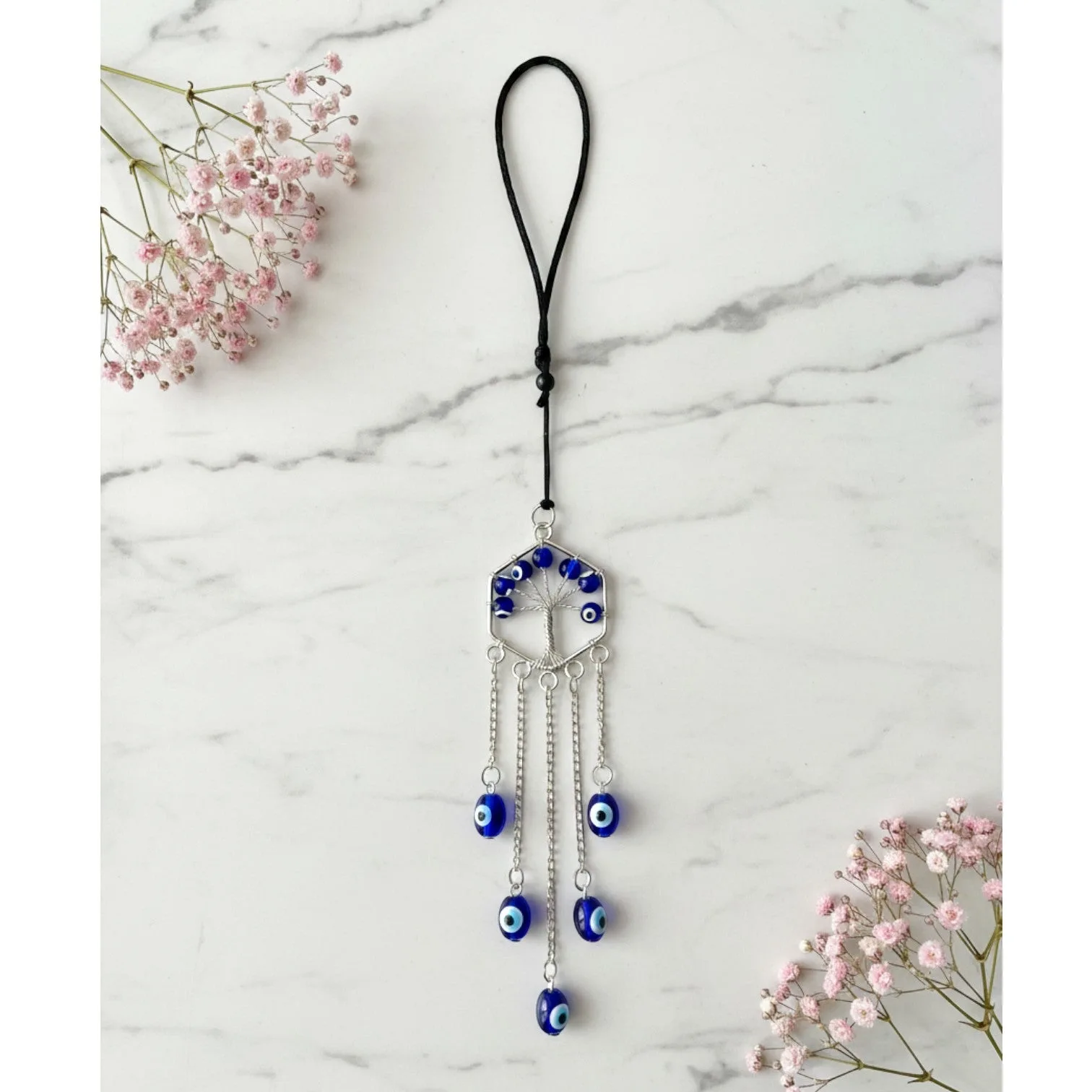Evil Eye Tree of Life keychain
