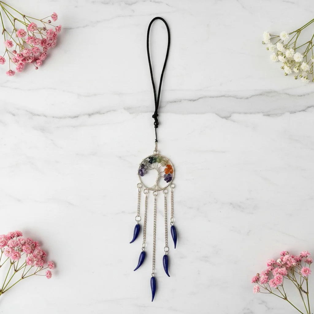 7 Chakra Evil Eye Tree of Life keychain