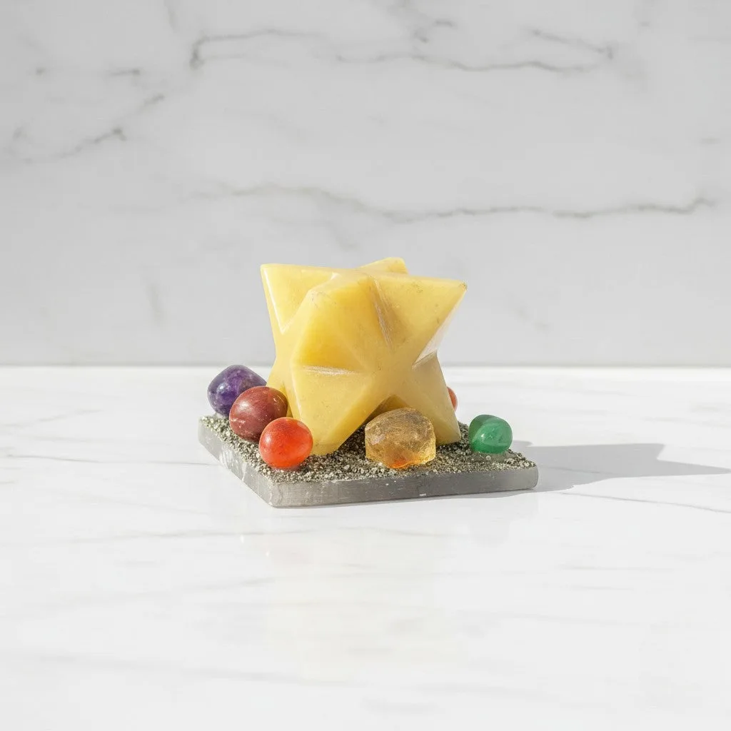 Yellow Aventurine Merkaba yantra