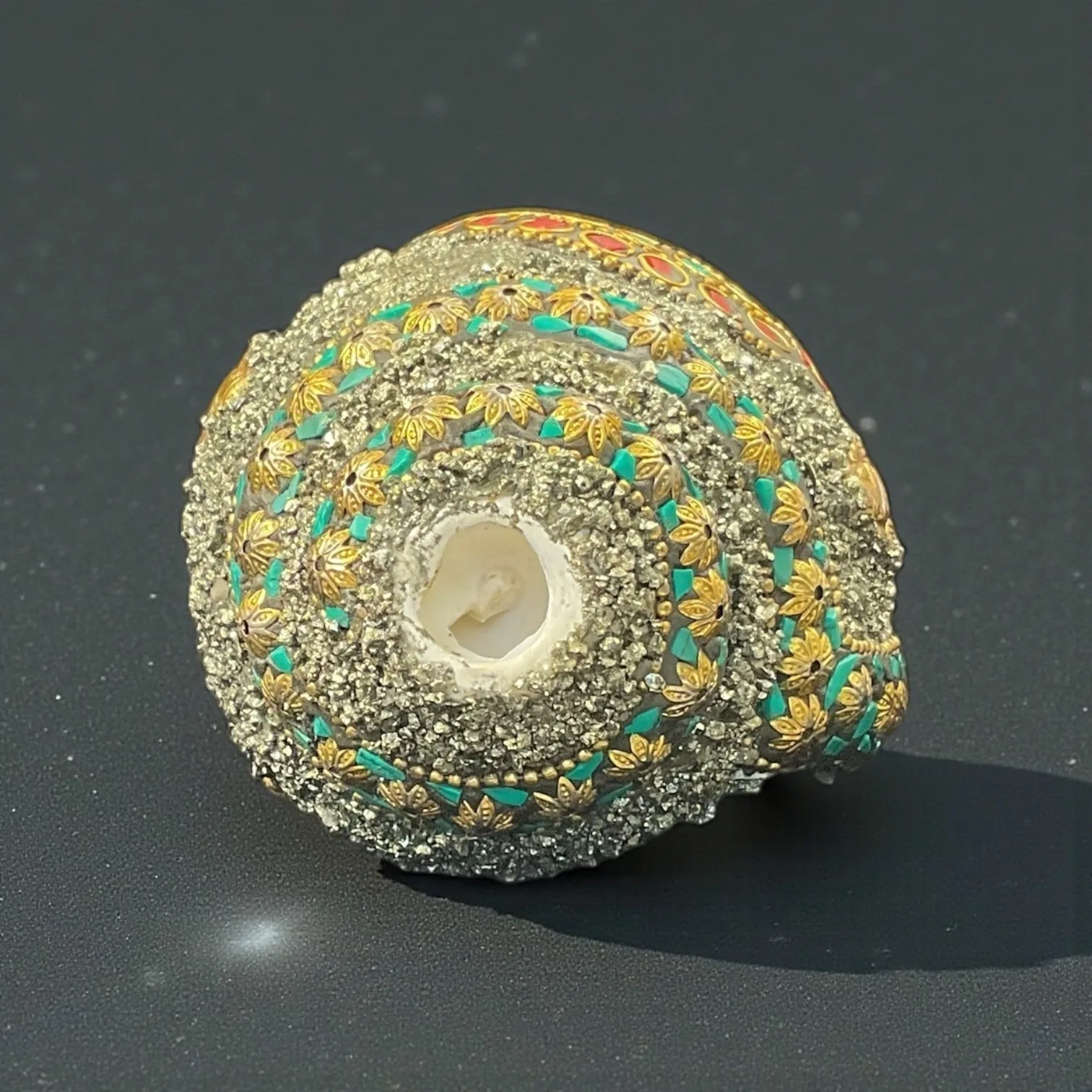 Ganesh Pyrite Shankh