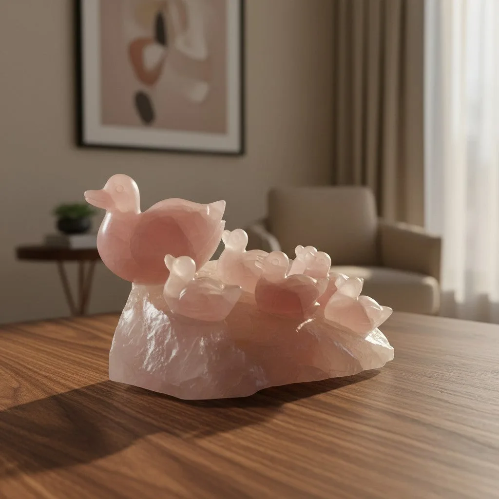 Rose Quartz Duck