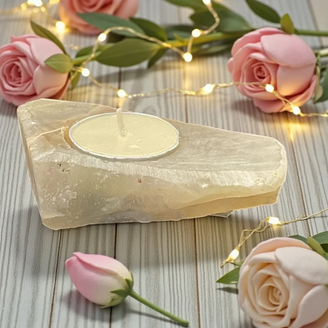 Calcite Candle Holder