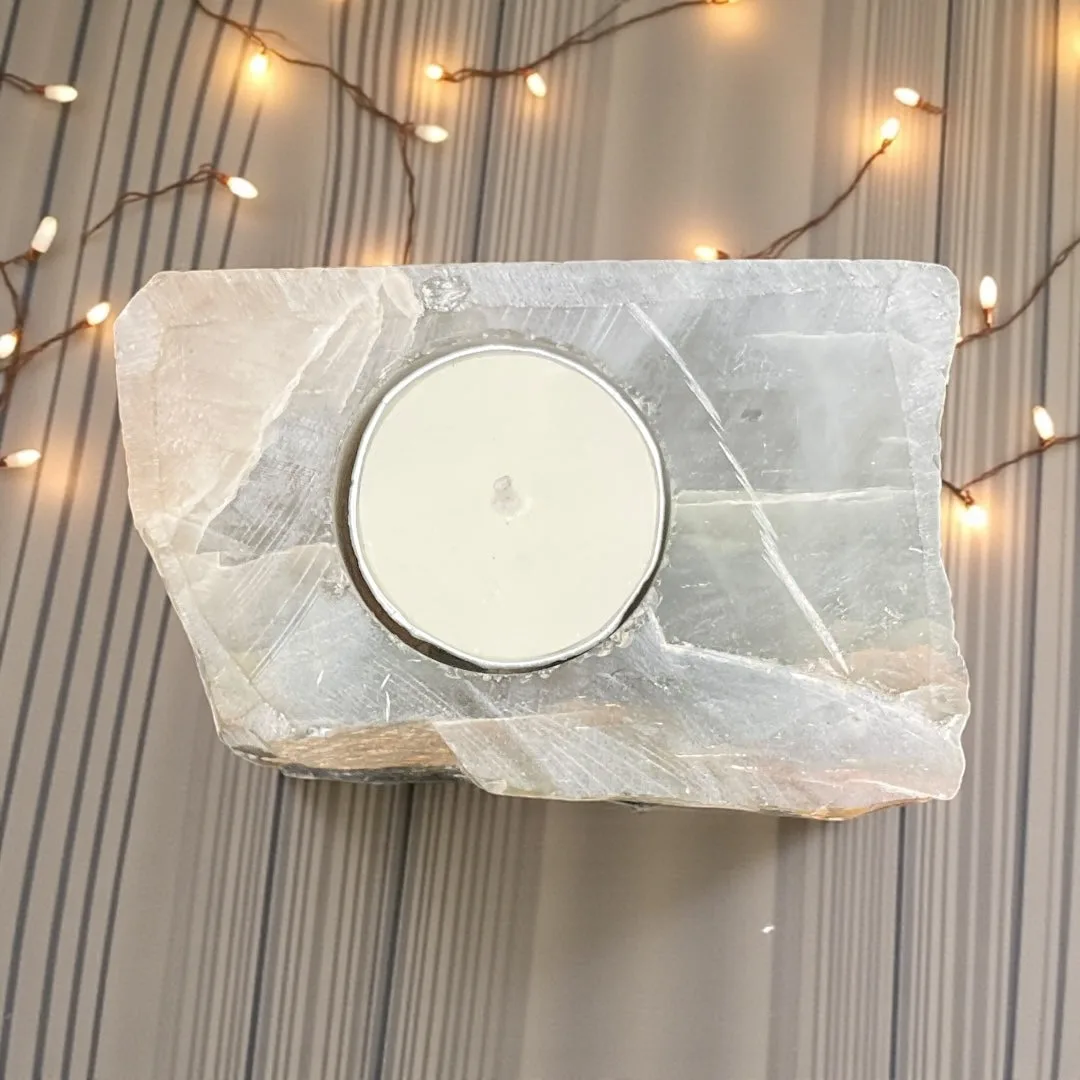 Calcite Candle Holder