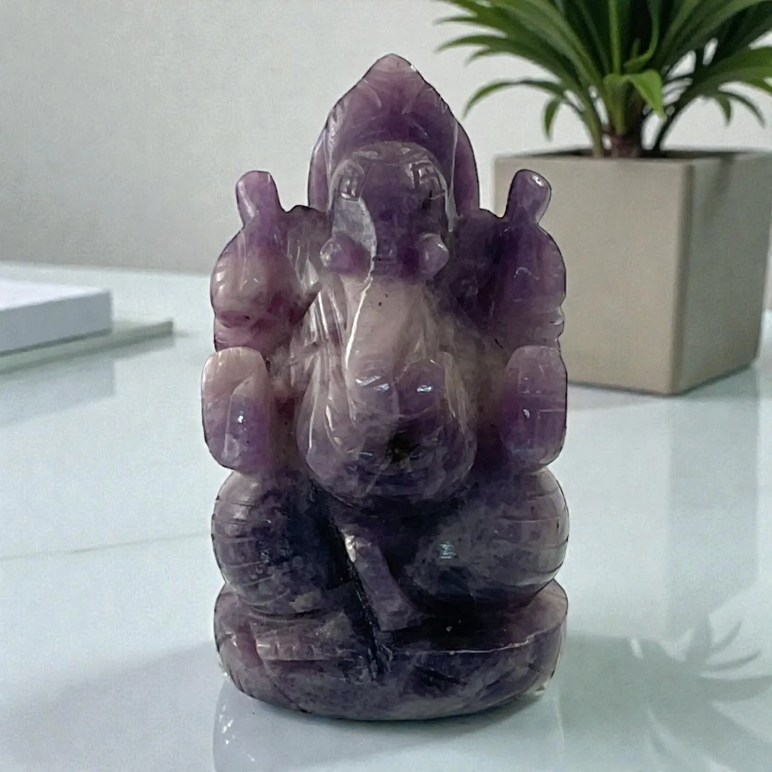 Lepidolite Ganesha