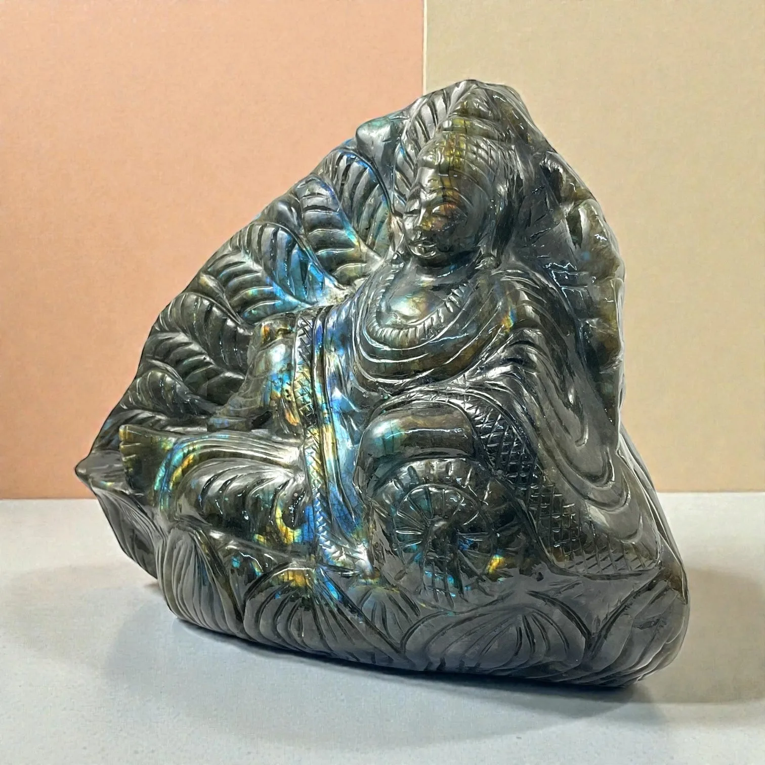 Labrodorite Buddha