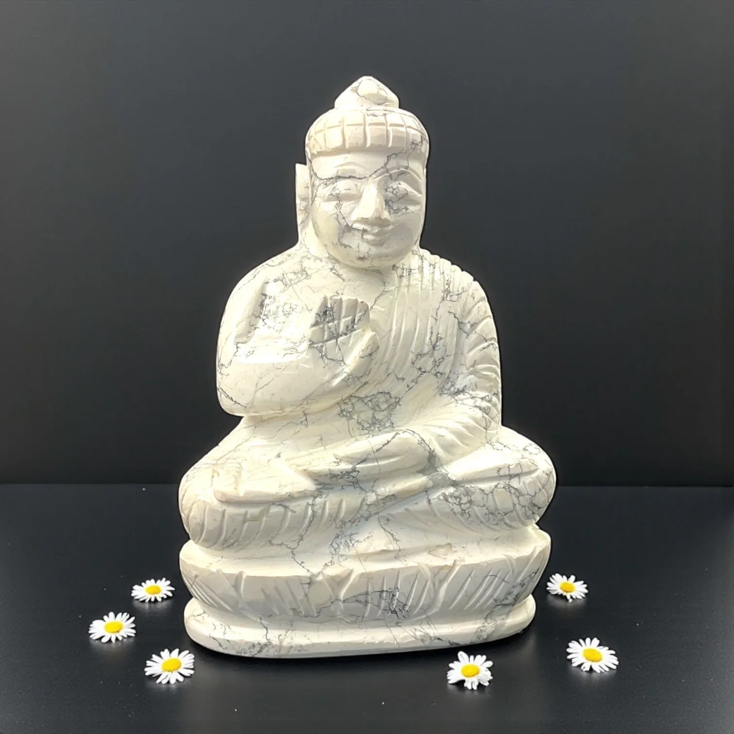 Howlite Buddha
