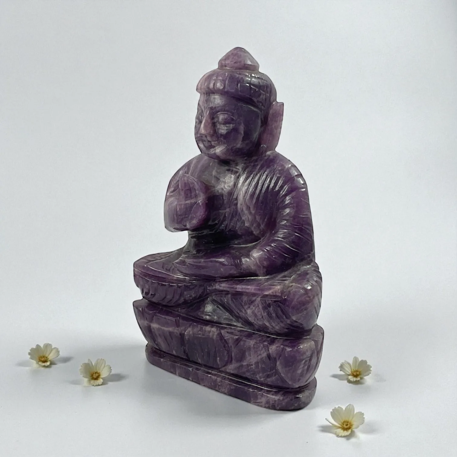 Lepidolite Buddha