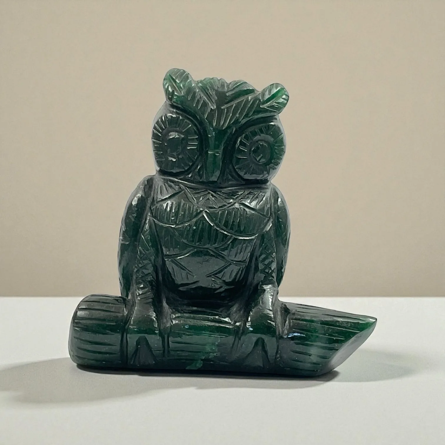 Green Aventurine Owl