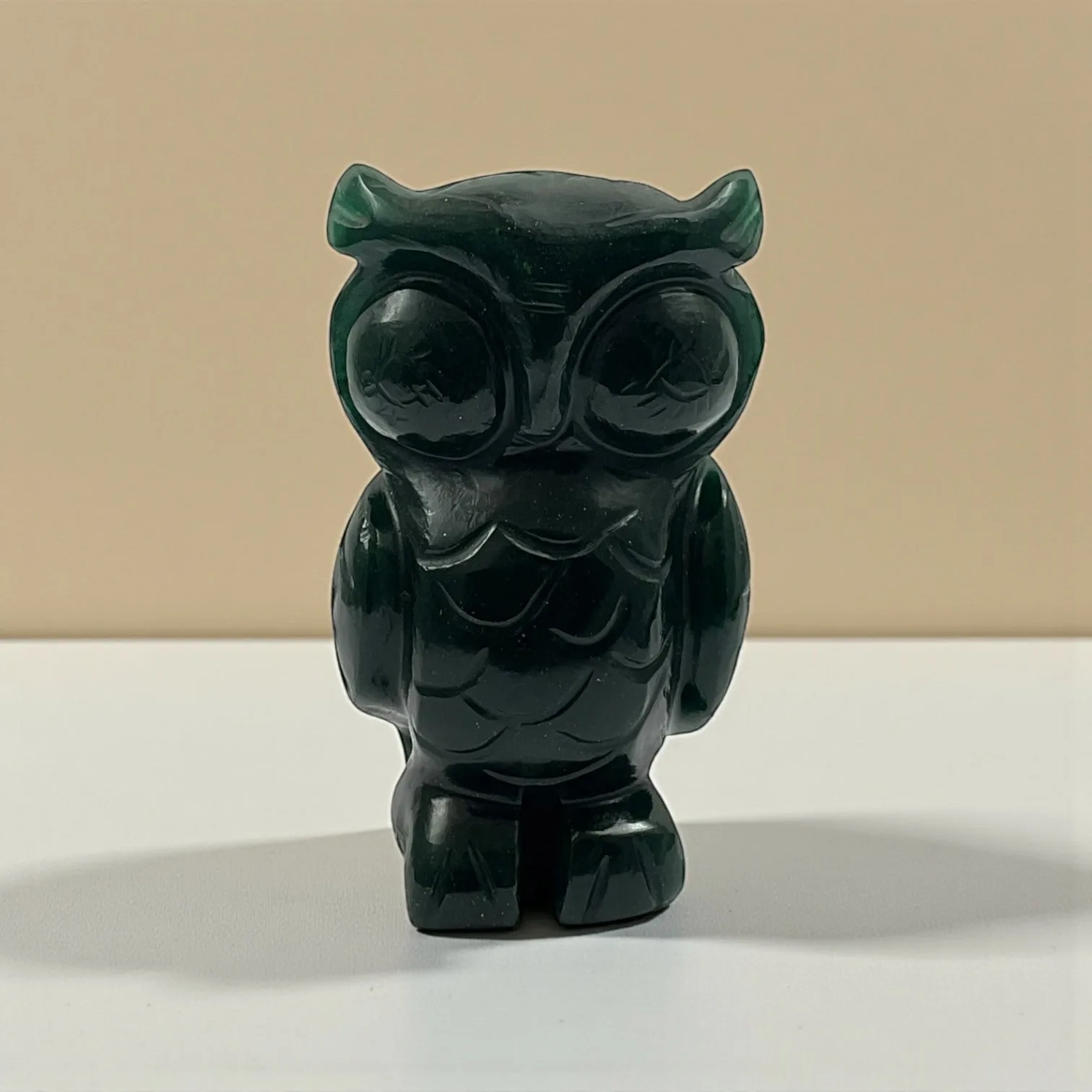 Green Aventurine Owl