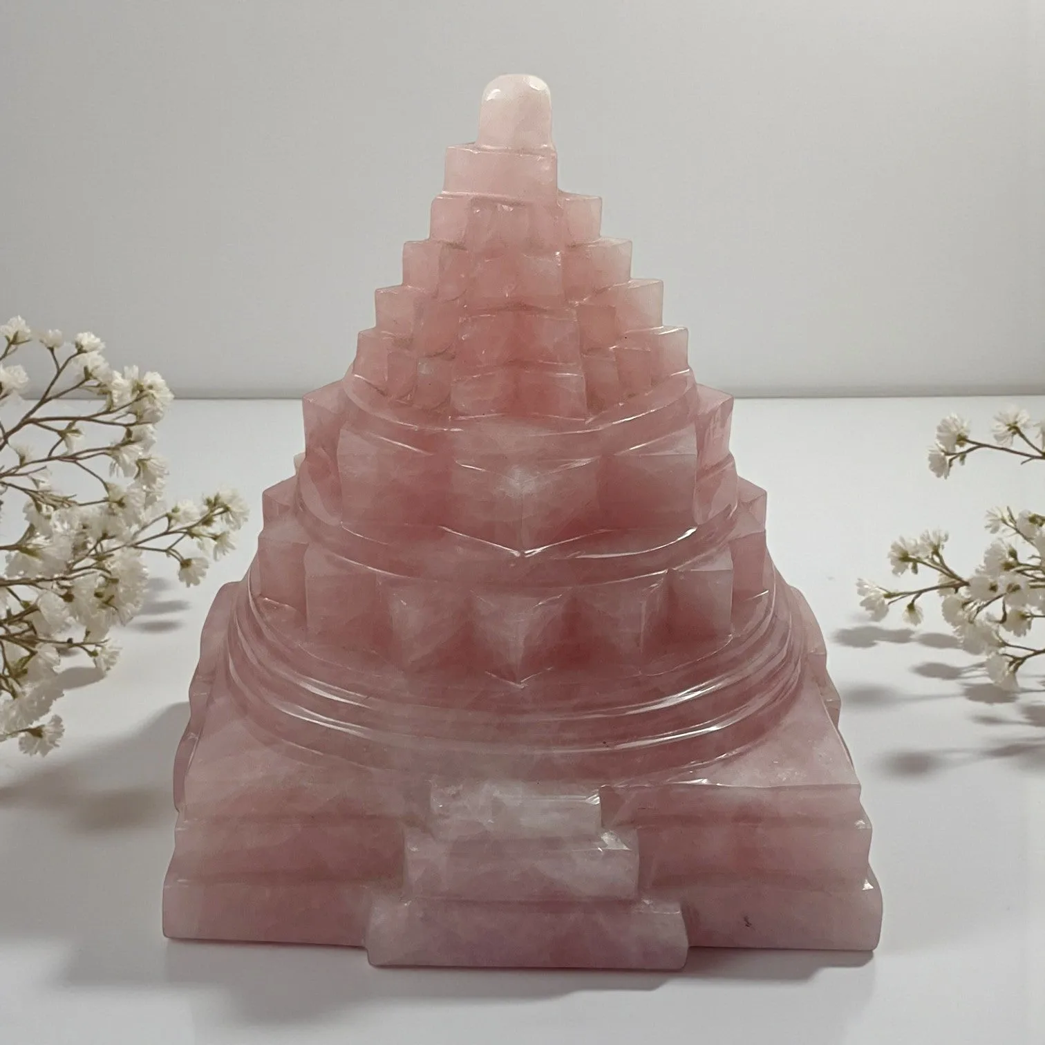 Rose Quartz Shri Yantra