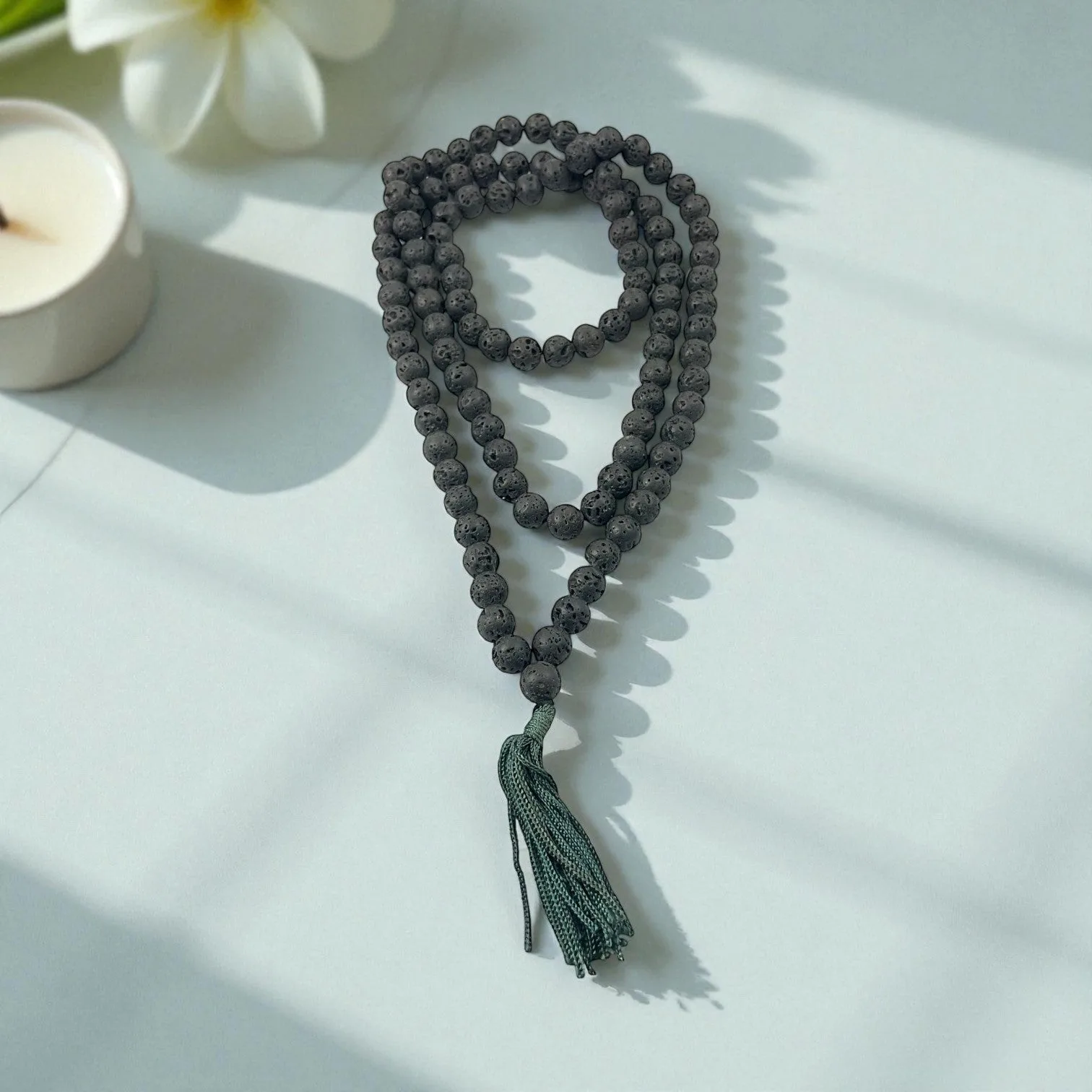 Lava Stone Mala (108 beads) 10 mm