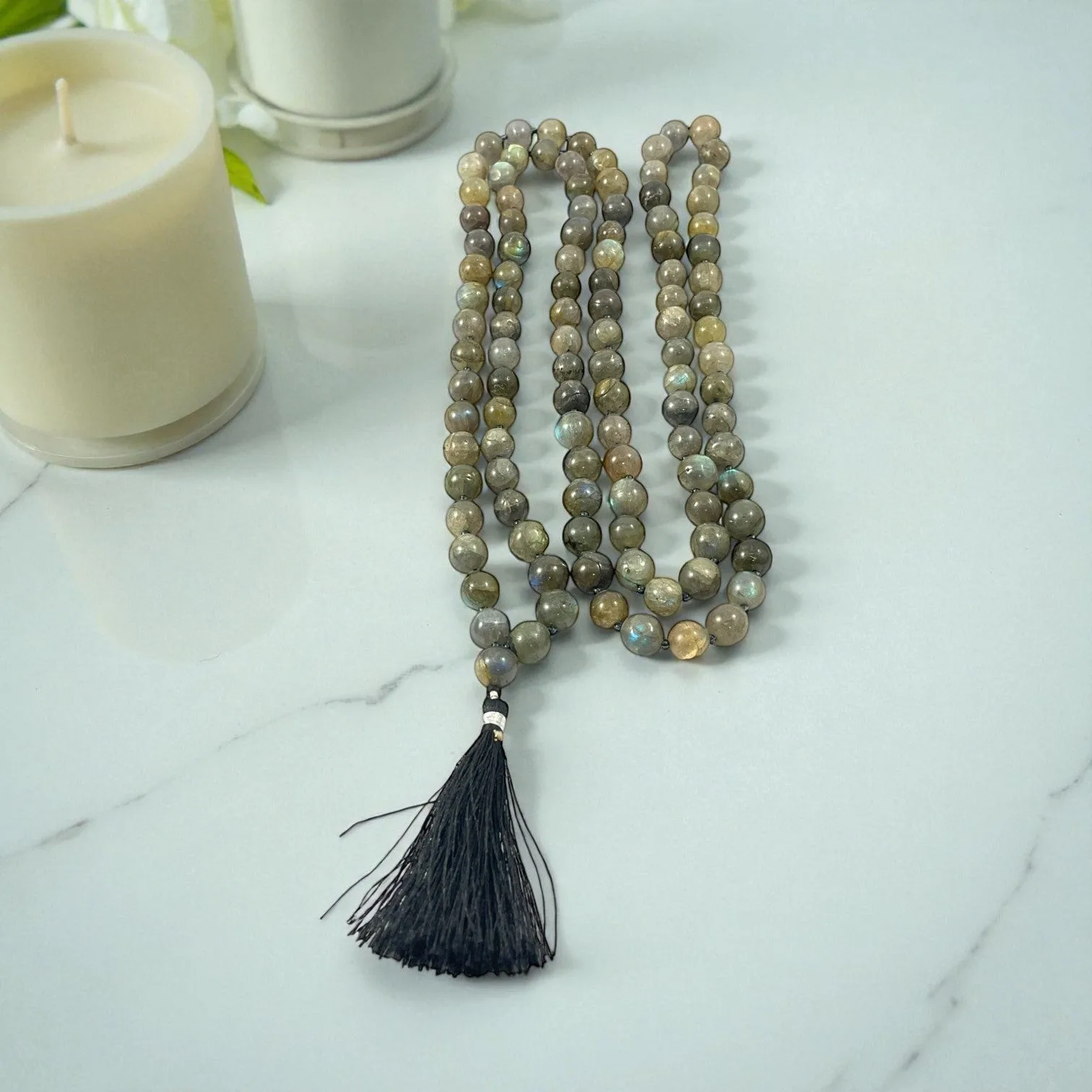 Labrodorite Mala (108 beads) 8 mm