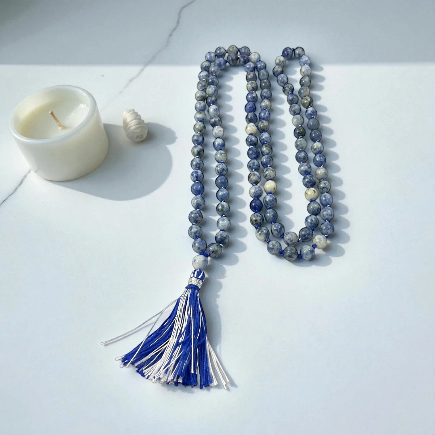 Sodalite Mala (108 beads) 8 mm