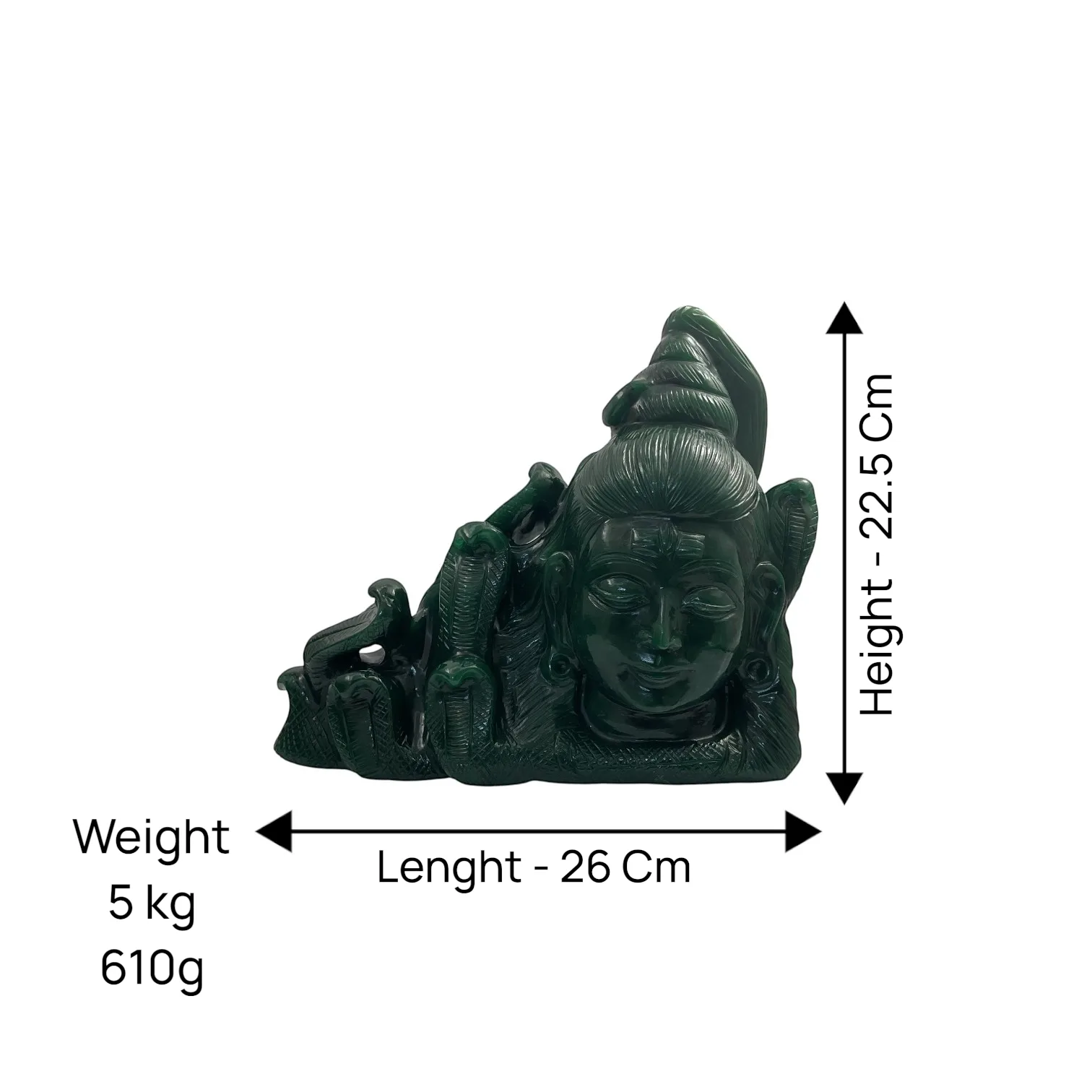 Green jade Shiva
