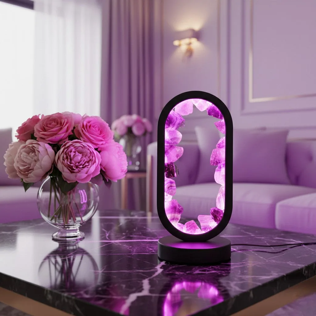 Amethyst Crystal LED Lamp