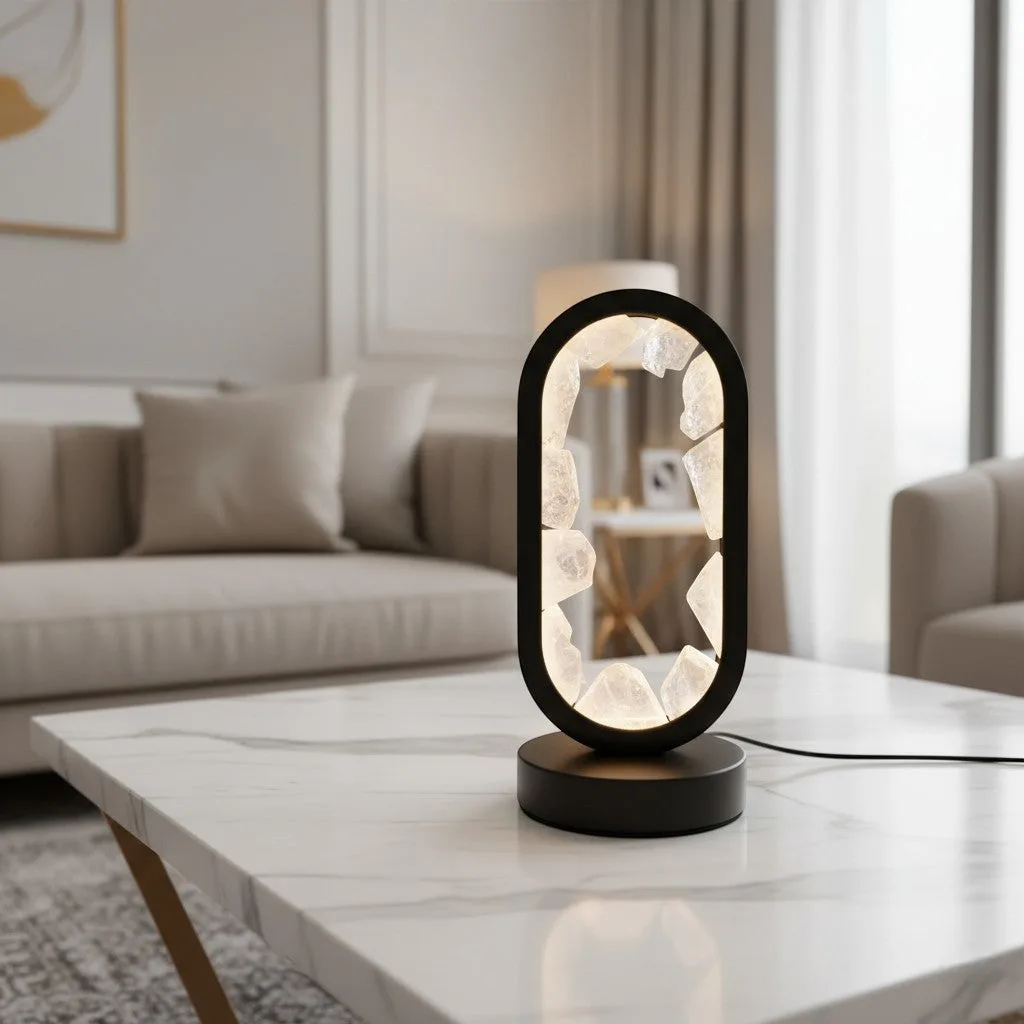 Selenite Crystal LED Lamp