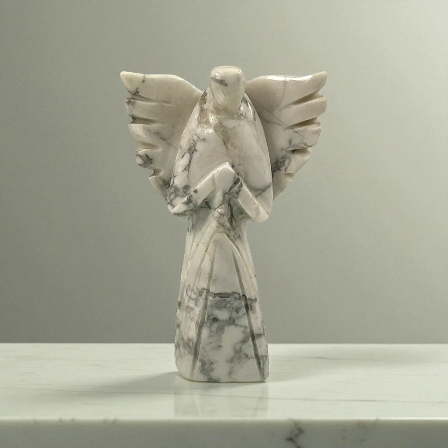 Howlite Angel Statue
