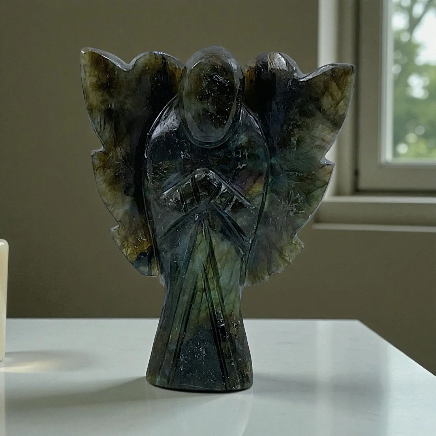 Labrodorite Angel Statue