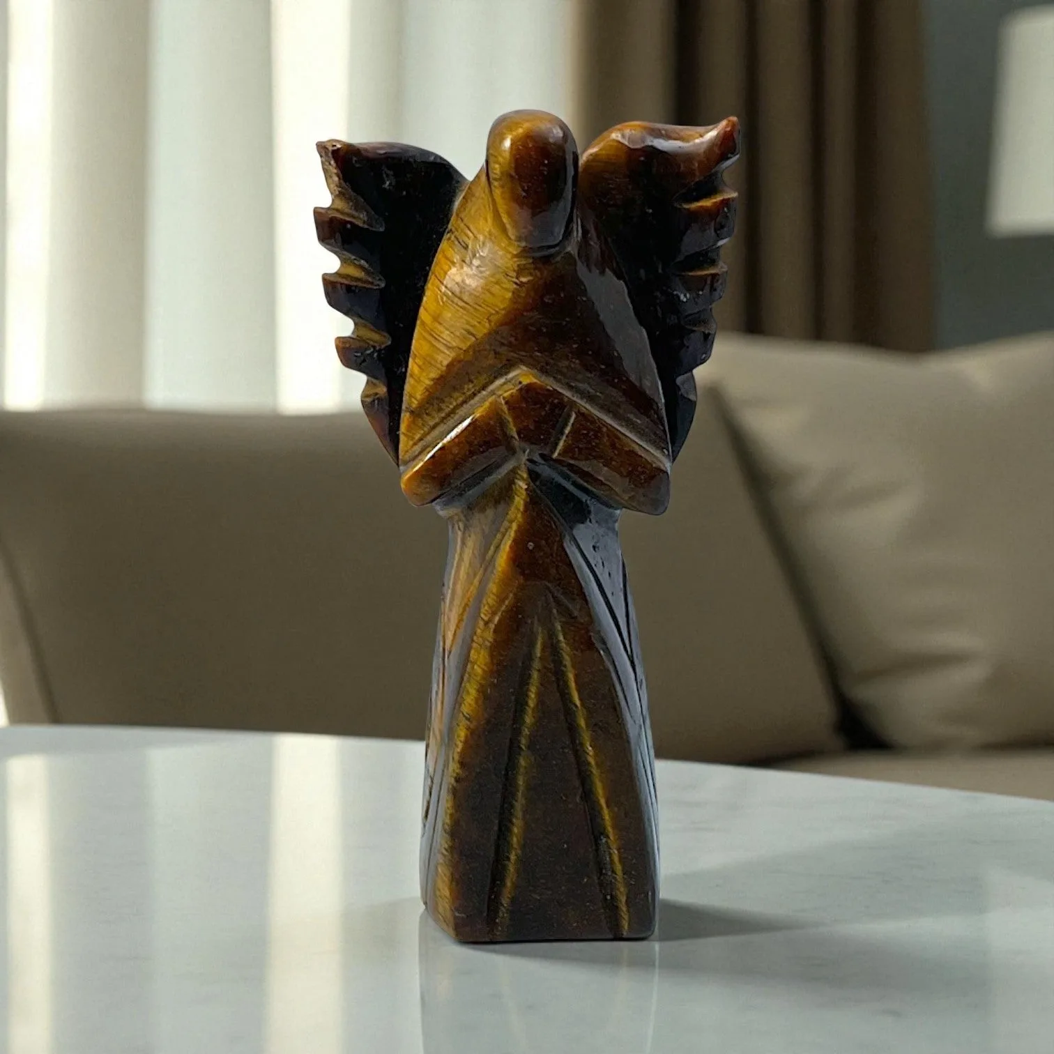Tiger Eye Angel Statue