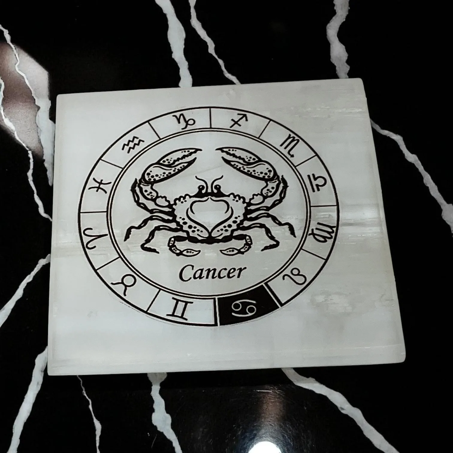 Selenite Square Charging  Plate