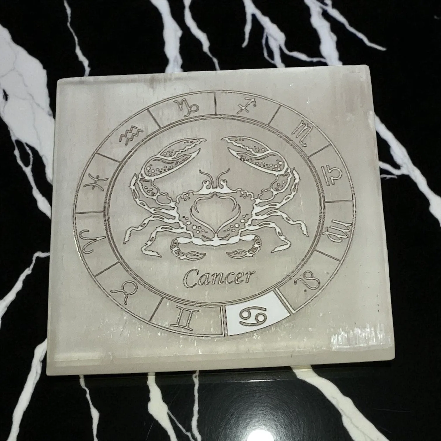 Selenite Square Charging  Plate
