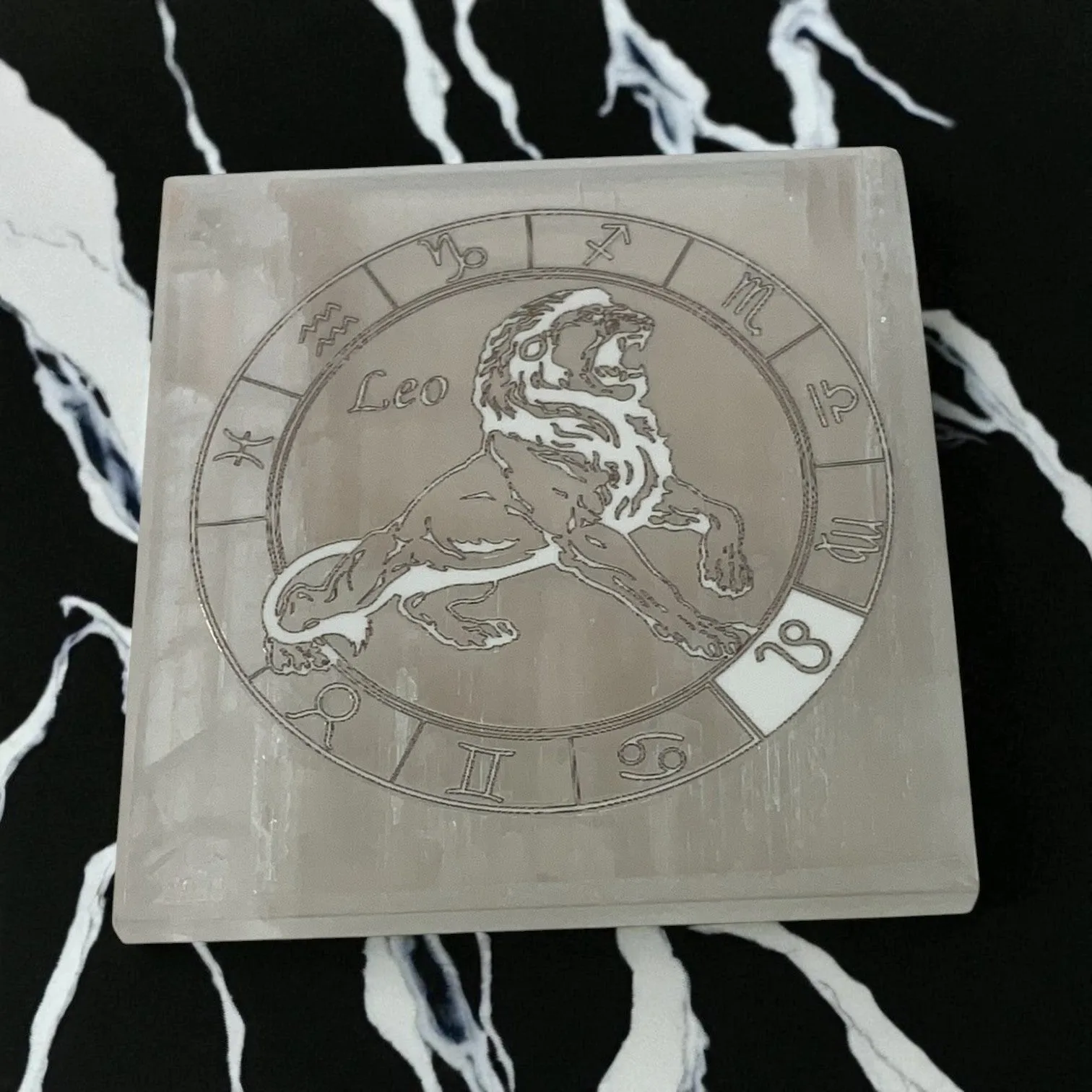 Selenite Square Charging  Plate