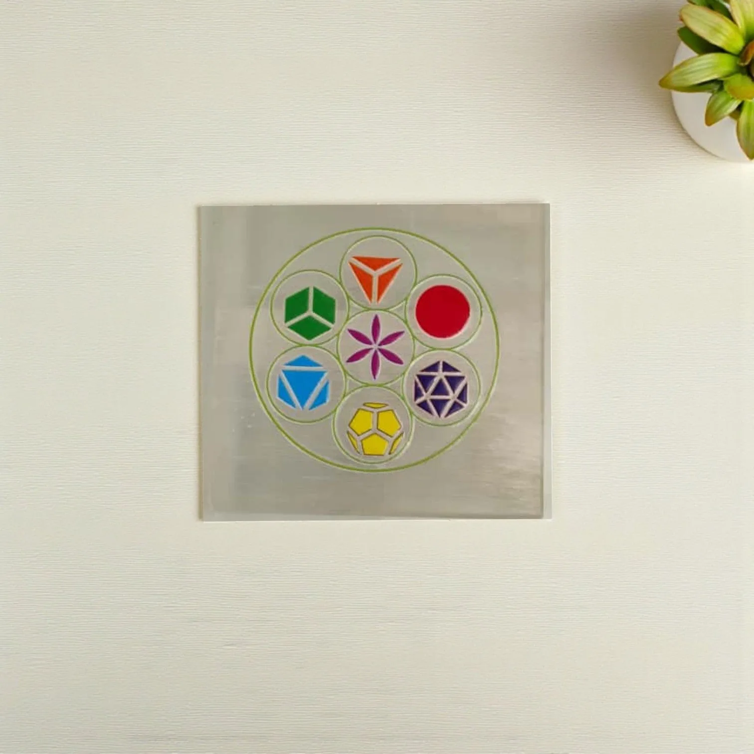 Selenite Square Charging  Plate