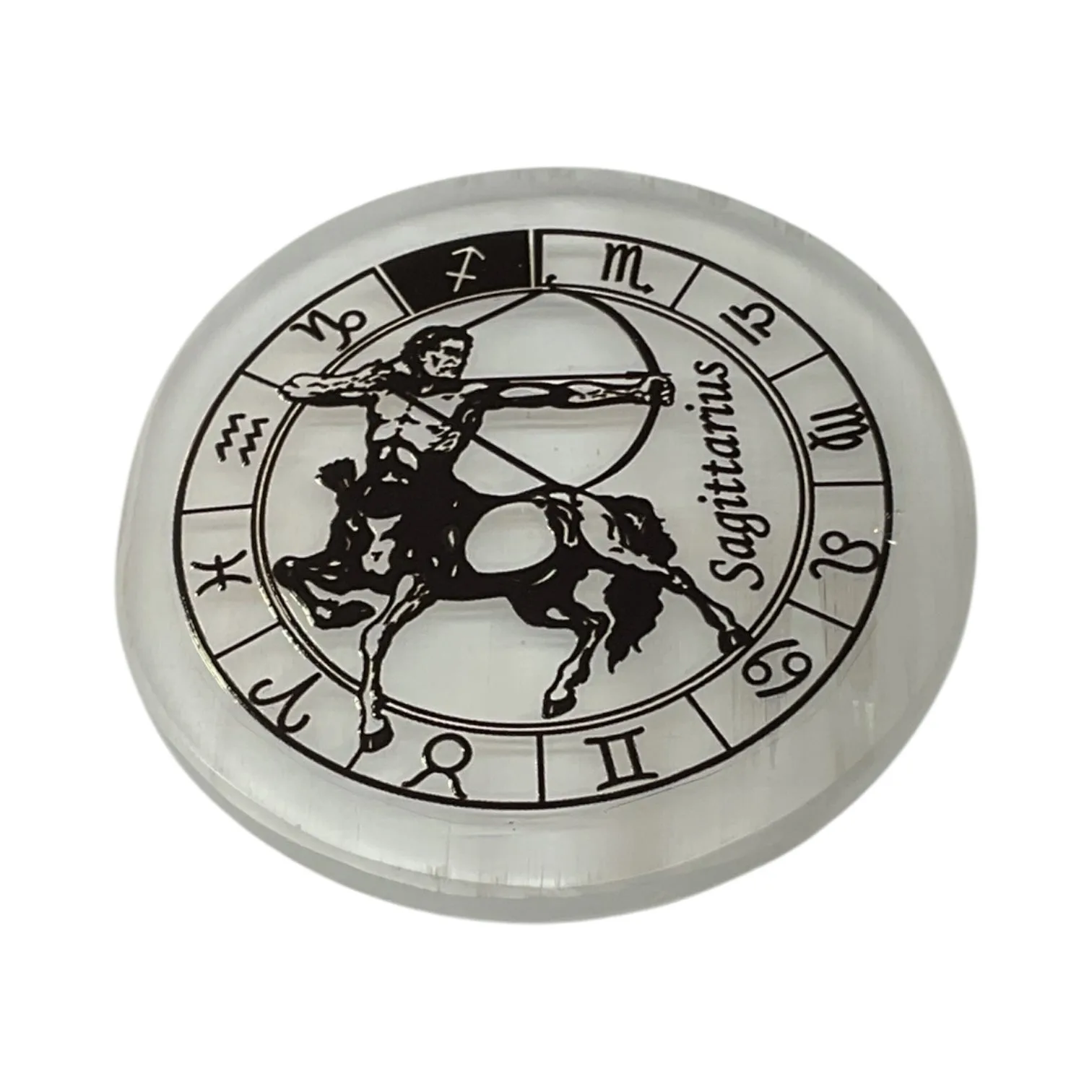 Selenite Round Charging Plate
