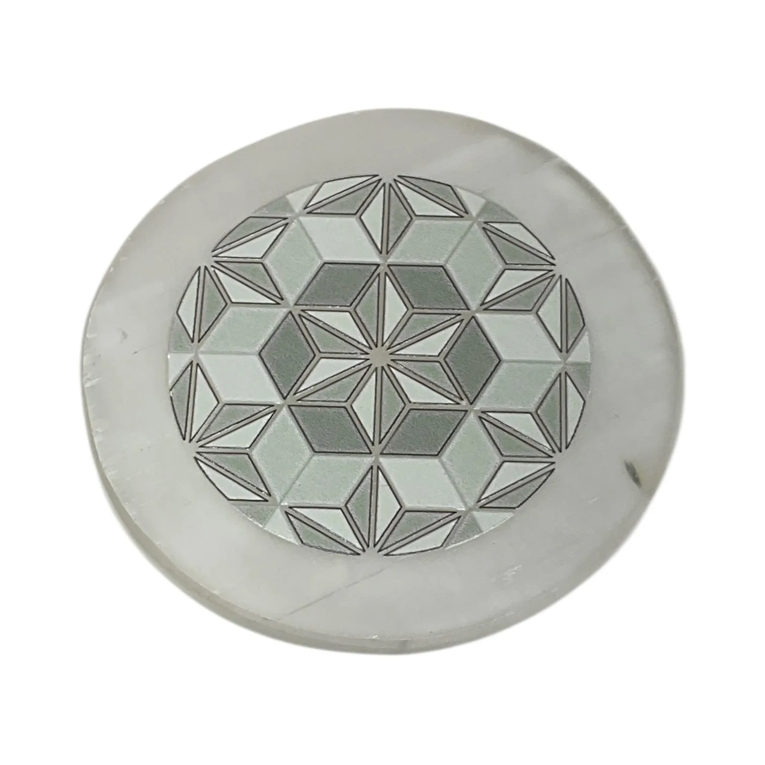 Selenite Round Charging Plate