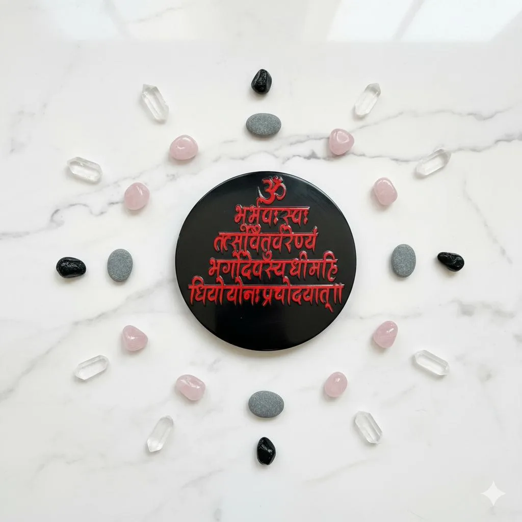 Black Agate Crystal Charging Plate